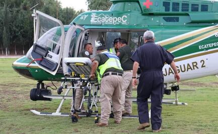 Trasladan en helicóptero a madre y su bebé tras quemaduras por incendio en Teoloyucan, Edomex