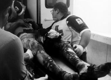 Queman a presuntos ladrones en localidad de Oaxaca