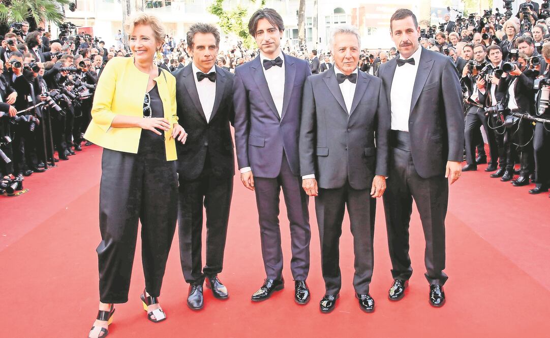 Emma Thompson, Ben Stiller, Noah Baumbach, Dust in Hoffman y Adam Sandler (FOTOS: AGENCIAS)