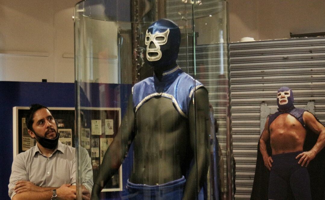 Blue Demon llega a El Estanquillo, a partir de mañana abre al público la muestra Blue Demon. Ídolo sin límite de tiempo / Ivonne Rodríguez