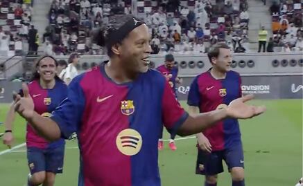 VIDEO: El espectacular golazo de Ronaldinho en Juego de Leyendas ante Real Madrid