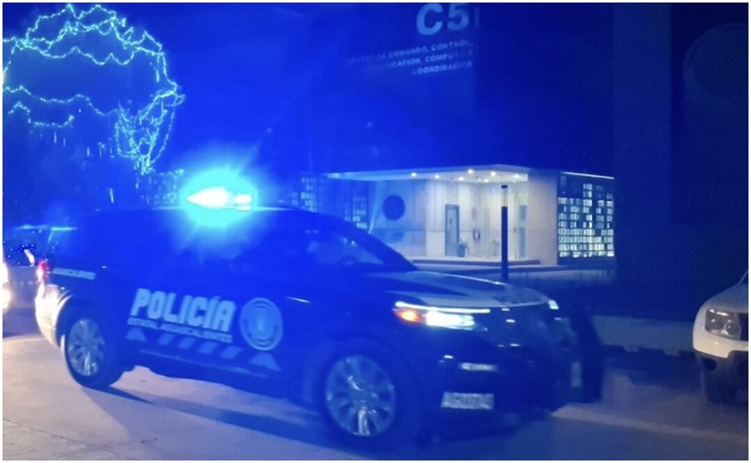 Movilización policiaca en Aguascalientes por heridos tras uso de pirotecnia (25/12/2024). Foto: Especial