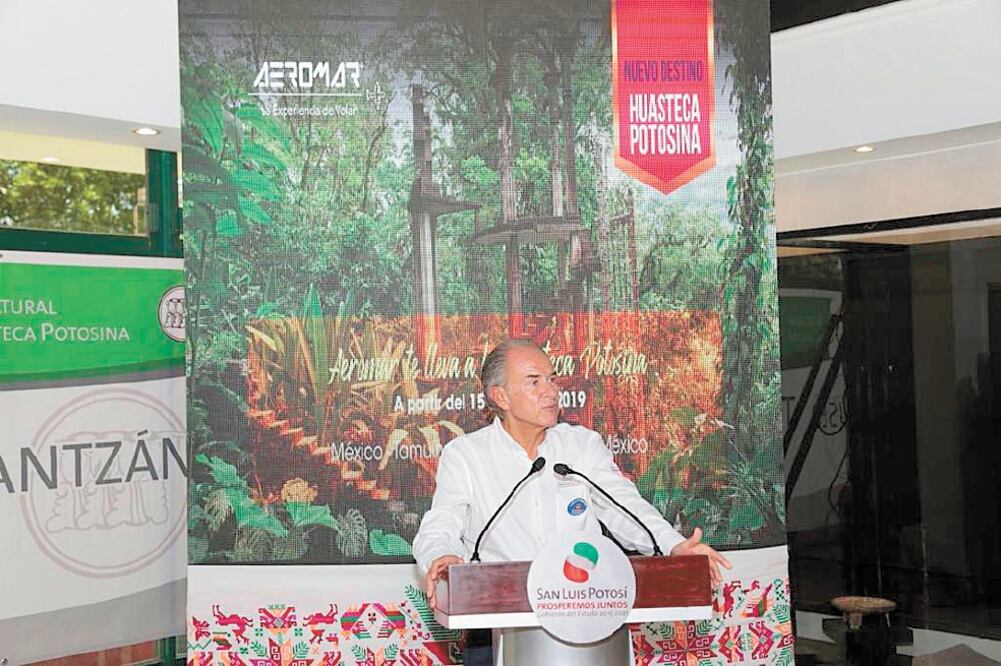 El mandatario Juan Manuel Carreras especificó que la tarifa de introducción para el nuevo vuelo será de 849 pesos. Foto/ESPECIAL