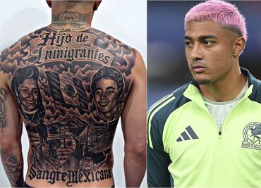 Julián Araujo presume impresionante tatuaje en honor a sus padres inmigrantes; él nació en Estados Unidos