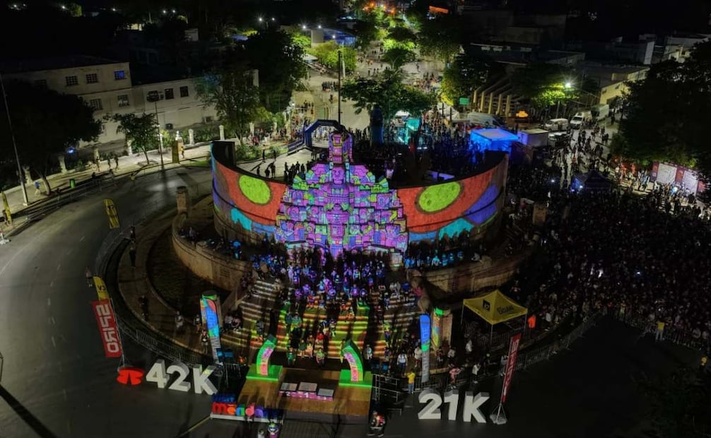Más de 6 mil corredores participan en el Marat'hón Mérida Banorte 2026 (04/01/2025). Foto: Especial