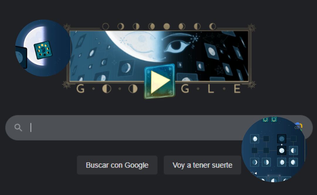 El doodle de Google del 21 de noviembre conmemora la entrada del último cuarto lunar con un diseño interactivo.
Foto: El Universal