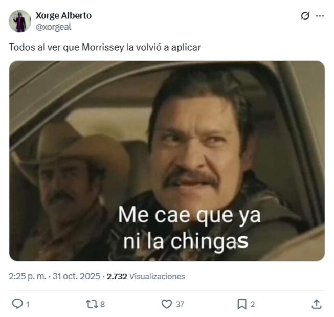 El cantante británico suspendió nuevamente sus presentaciones en el país y usuarios reaccionan en redes con divertidos memes. Foto: Captura de pantalla 'X'