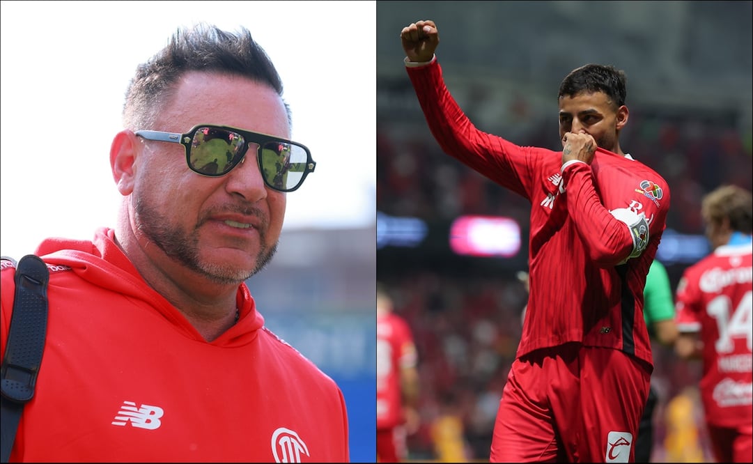 El Turco Mohamed tuvo un emotivo abrazo al final del partido con Alexis Vega / Foto: Especiales