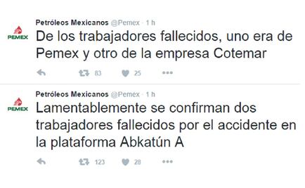 Two workers killed in fire on Pemex platform in Gulf of Mexico