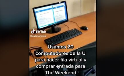 Estudiantes usan 20 computadoras para hacer fila en boletos para The Weeknd; se viraliza en TikTok