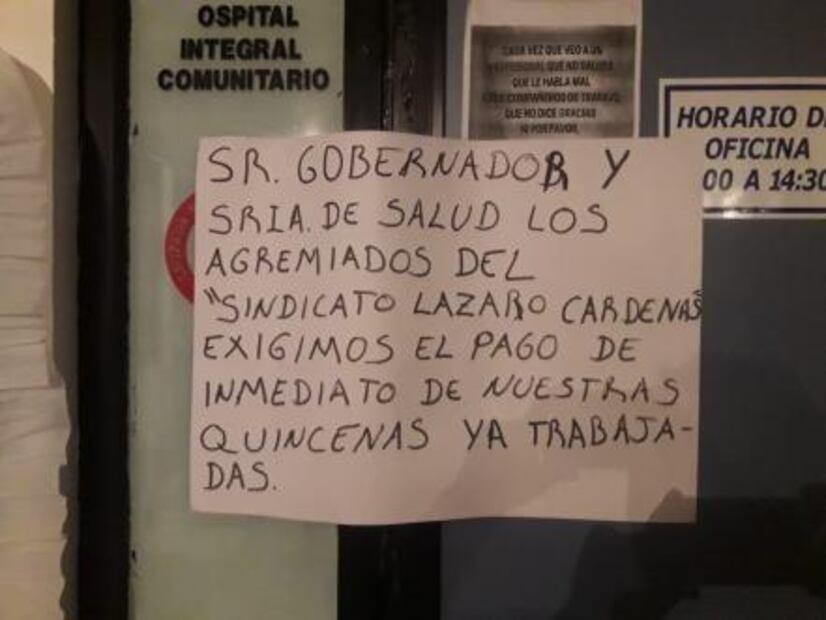 Trabajadores de salud realizan paro administrativo en hospitales de Michoacán