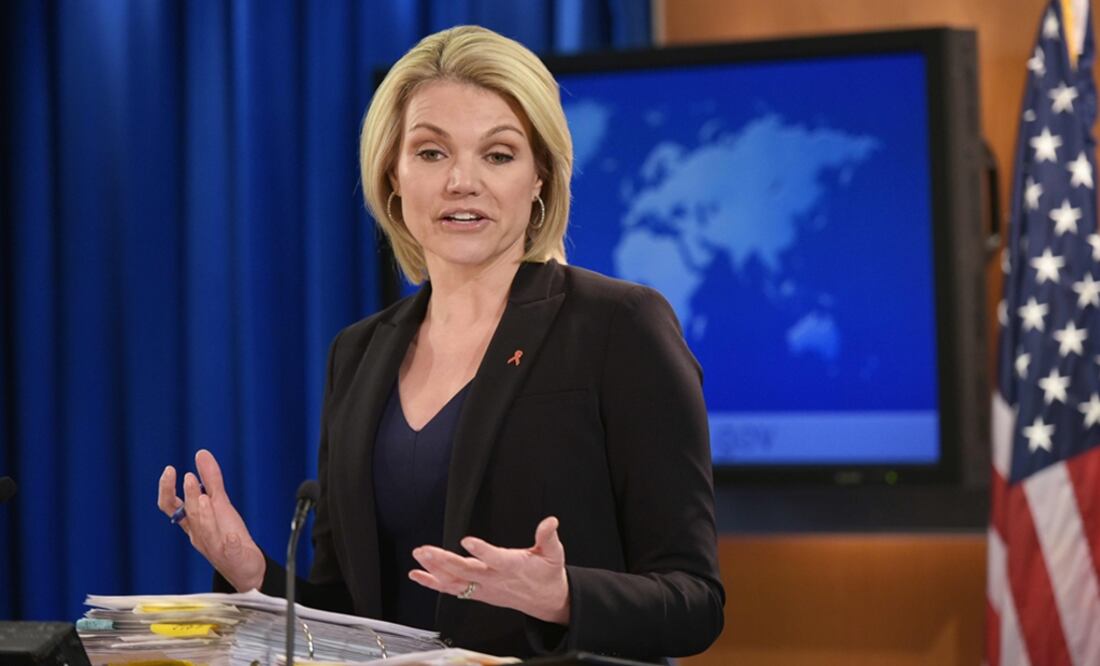 Heather Nauert, portavoz del Departamento de Estado. Foto: AFP