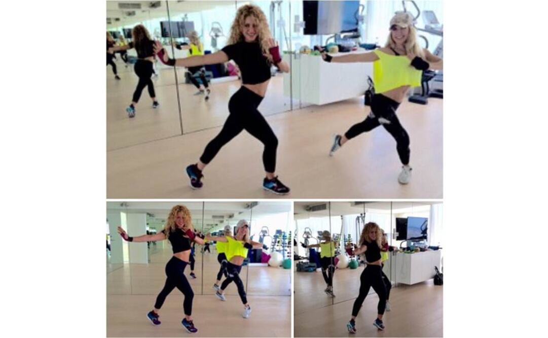 La intérprete se mueve junto a Anna Kaiser, entrenadora de artistas. FOTO: Instagram Shakira