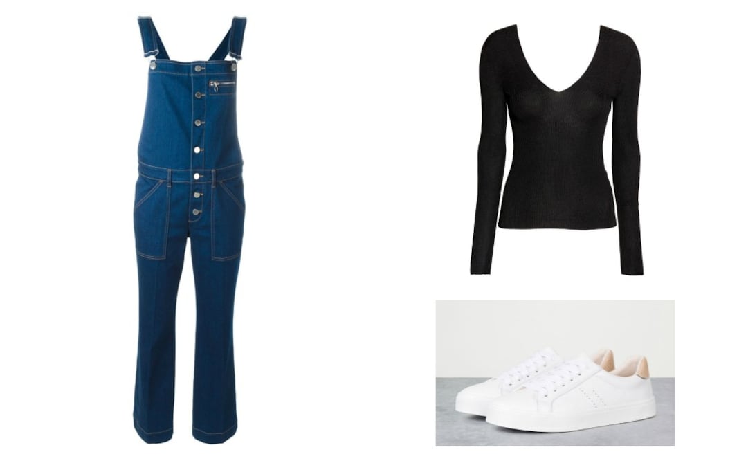 Overol Stella McCartney $16,959; Camiseta H&M $499; Tenis Bershka $399
