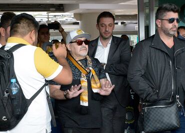 Las primeras declaraciones de Maradona en México