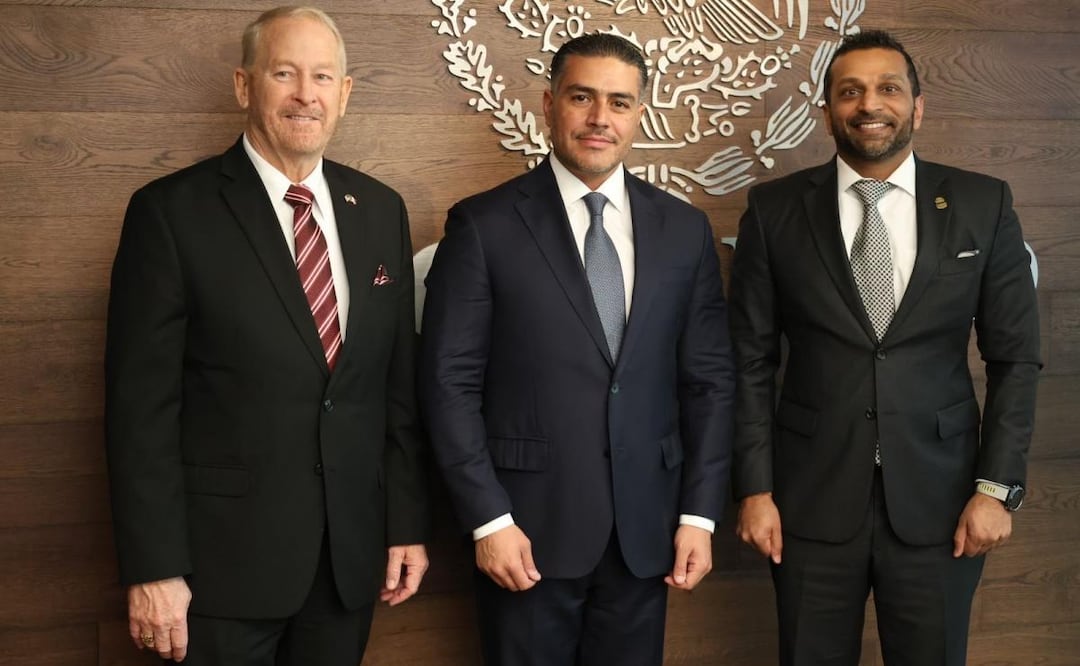 Harfuch se reúne con el director del FBI y el embajador Ronald Johnson (23/01/2026). Foto: Especial