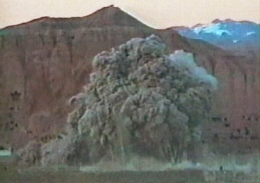 Talibanes vigilan lugar donde se econtraban los budas de Bamiyán, patrimonio cultural destruido