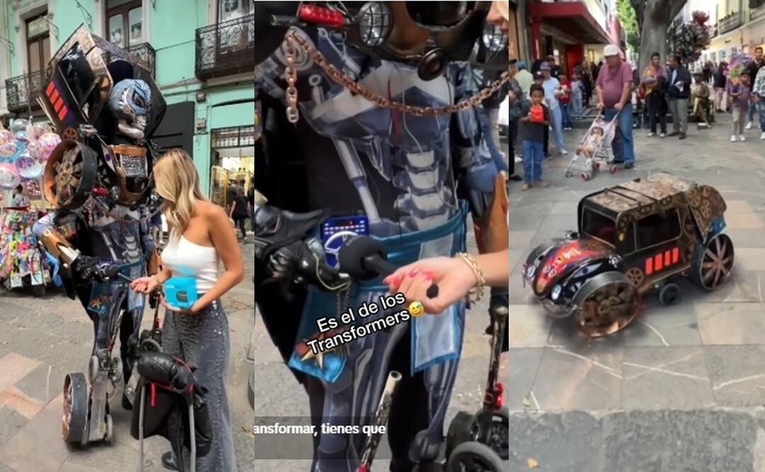 Un Transformer viral en Puebla. Fuente: TikTok @maggiemoficial