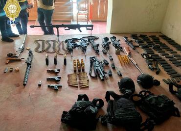 Saldo de la balacera en la México-Cuernavaca: 14 detenidos y todo un arsenal decomisado