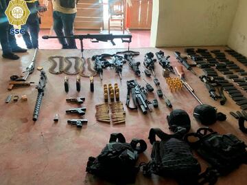Saldo de la balacera en la México-Cuernavaca: 14 detenidos y todo un arsenal decomisado