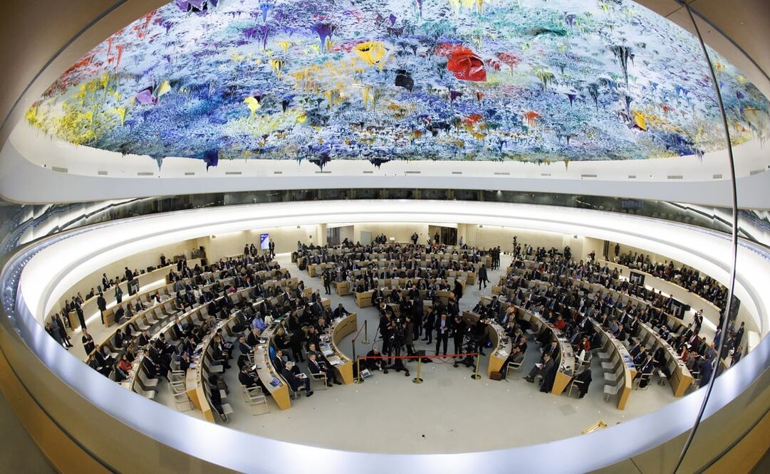 vista general de la asamblea, durante la apertura de Alto Nivel de la 52ª sesión del Consejo de Derechos Humanos, en la sede europea de las Naciones Unidas en Ginebra el 27 de febrero de 2023. Foto: EFE