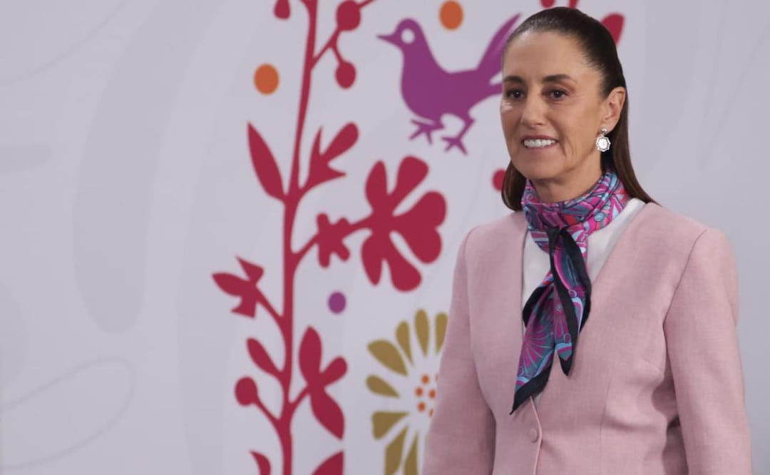 Presidenta Claudia Sheinbaum durante su conferencia de prensa desde Palacio Nacional (23/04/2026). Foto: Carlos Mejía / EL UNIVERSAL
