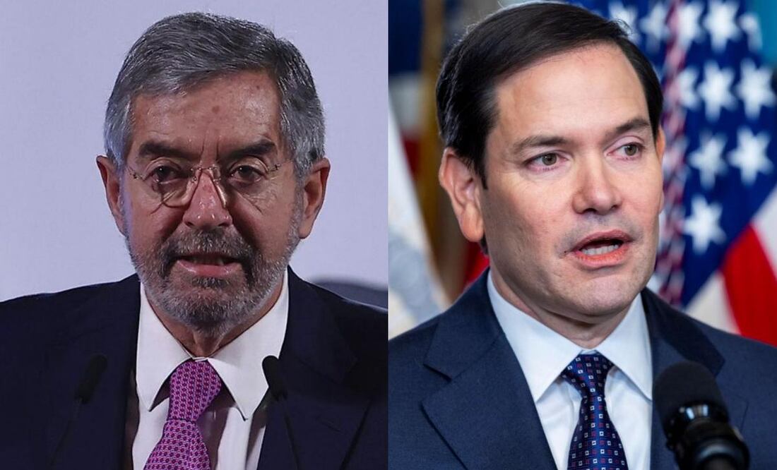 Juan Ramón de la Fuente y Marco Rubio. Fotos: Berenice Fregoso EL UNIVERSAL y EFE