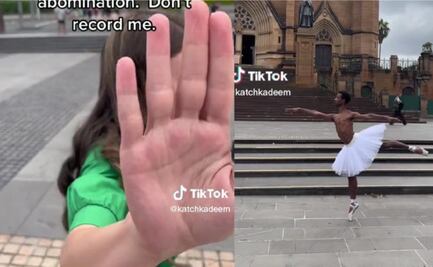TikTok: Mujer religiosa desata polémica en redes tras expulsar a hombre que bailaba ballet frente a una iglesia