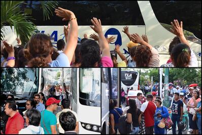 Parte caravana magisterial de Chiapas a la CDMX