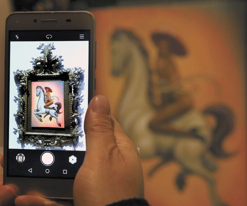 "La Revolución" es la obra de Fabián Cháirez. Foto/MARCO UGARTE. AP