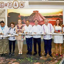 Presumen en pabellón turístico cultura maya