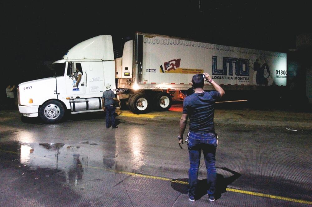 La caja del tráiler con cuerpos permaneció en el Instituto de Ciencias Forenses hasta hace aproximadamente dos meses, indica ex titular del instituto. Foto: YADÍN XOLALPA. EL UNIVERSAL