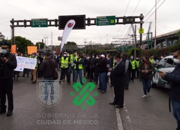 Reportan bloqueo sobre Circuito Interior a la altura del Aeropuerto CDMX