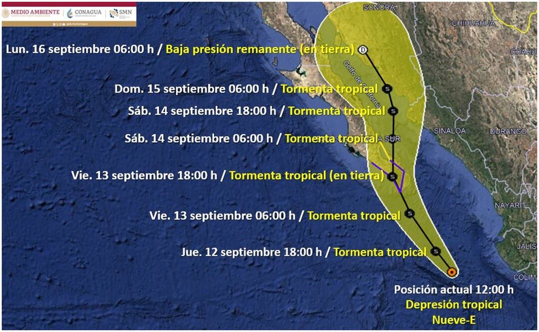 Se espera que en el transcurso del viernes y sábado, de mantener sus condiciones, la tormenta tropical Ileana tocaría tierra en La Paz, Baja California Sur. Foto: Especial