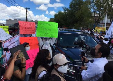 Trabajadores de Salud de Tlaxcala exigen a AMLO resolver su situación laboral