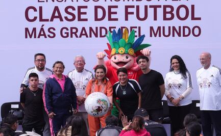CDMX se prepara para ser la mejor sede del Mundial, asegura Brugada; realizan primer ensayo para clase masiva de futbol