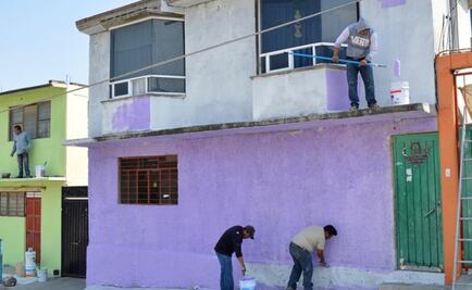 Pintan fachadas en colonias peligrosas de Ecatepec 