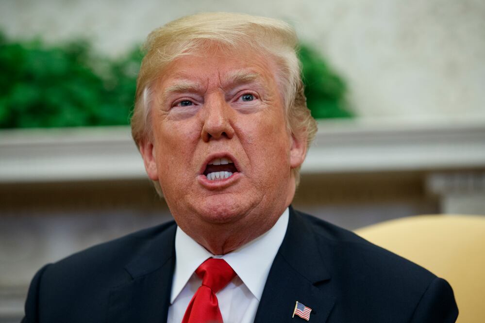 El presidente Trump el día de hoy en fotografía de AP