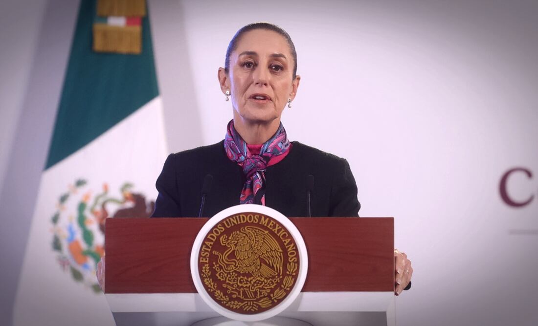 "A ver si se anima España este 12 de octubre a ofrecer disculpas": señaló la presidenta Sheinbaum durante la mañanera del 11 de octubre de 2024. Foto: Gabriel Pano/EL UNIVERSAL