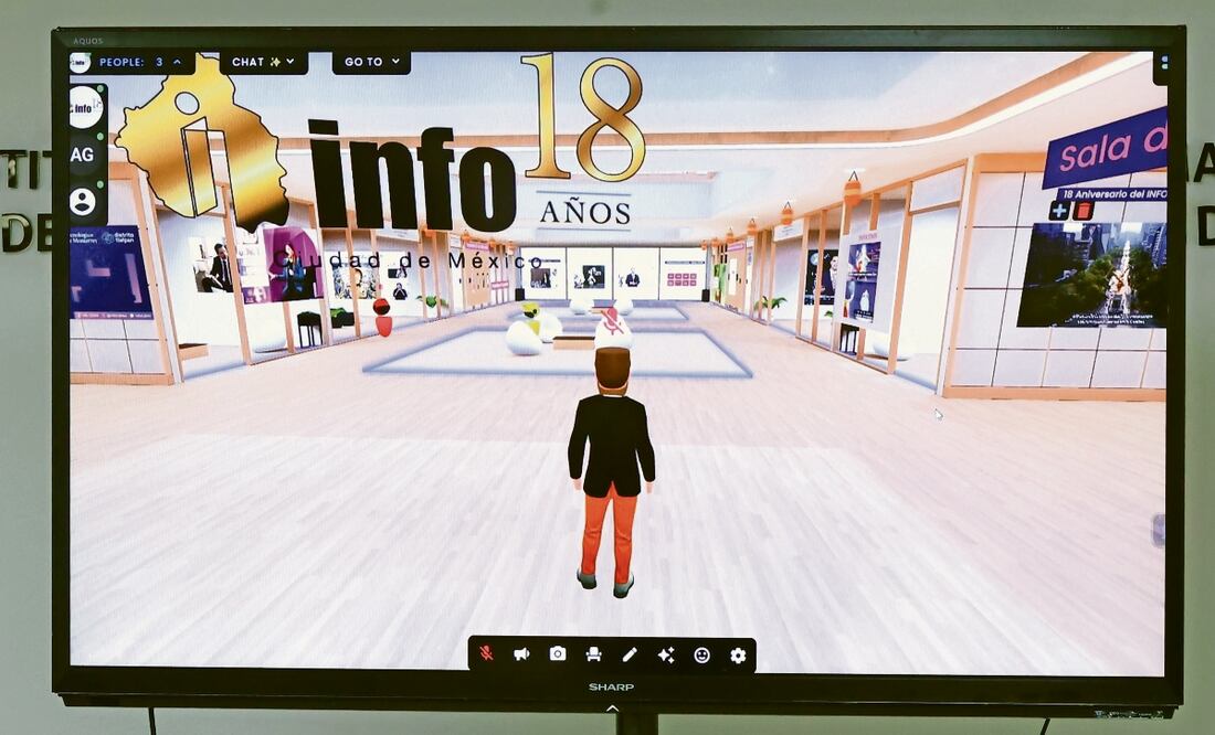 El infoverso es una réplica virtual del Info CDMX y se puede navegar en él desde un celular, tableta, computadora o a través de unos lentes de realidad aumentada, que es una experiencia más inmersiva. Foto: de Fernanda Rojas. El Universal