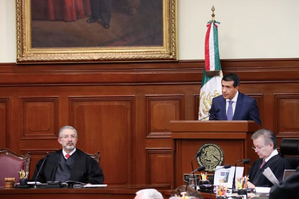 Frente al pleno de la SCJN, Constancio Carrasco Daza advirtió que hay una tendencia de litigiosidad en los temas electorales que parece no detenerse. (FOTO: JUAN BOITES. EL UNIVERSAL)