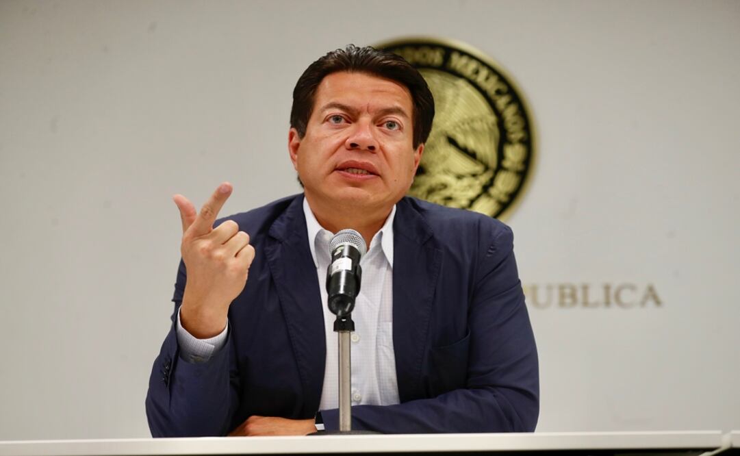 Foto: Archivo/ El Universal - Mario Delgado coordinador del grupo parlamentario de Morena en conferencia de prensa 