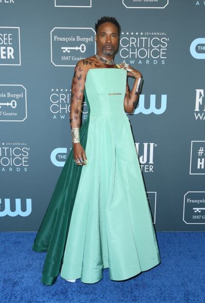 Salma Hayek lo hizo primero: Billy Porter impacta con look y tatuajes en los Critic's Choice Awards 2020