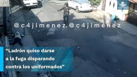 Poli rifado: frustra robo de vehículo, repele agresión y arresta a delincuente