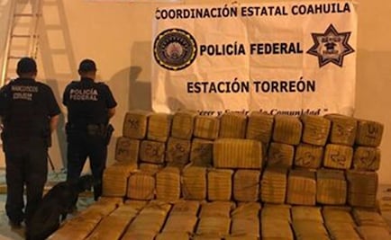 PF decomisa una tonelada de marihuana oculta en rollos de plástico