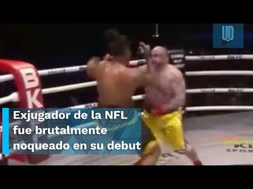 Exjugador de la NFL debutó en boxeo sin guantes y recibió tremendo nocaut