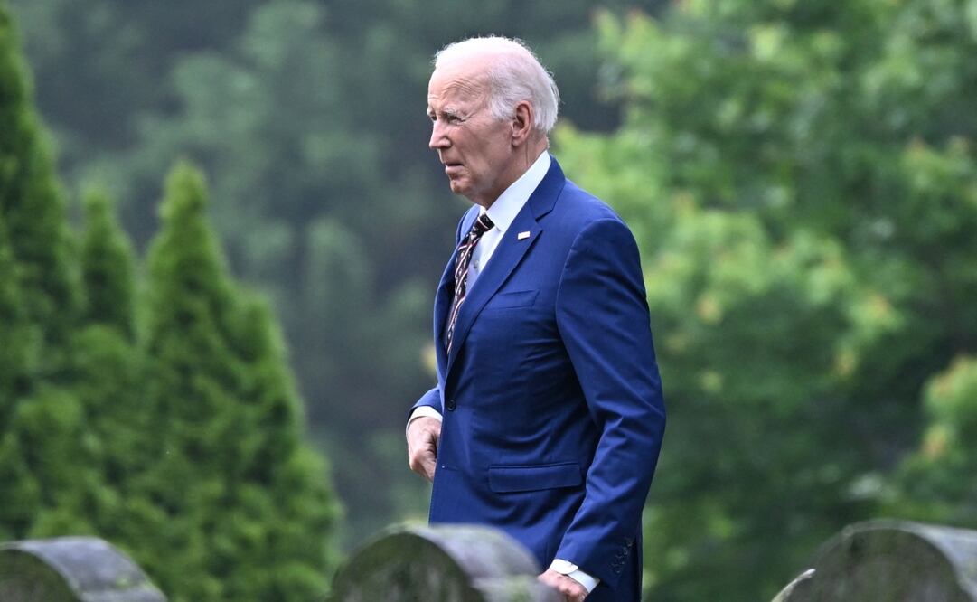 El expresidente Joe Biden llega a San José en la Iglesia Católica Brandywine para una misa conmemorativa en el décimo aniversario de la muerte del hijo del presidente, Beau Biden, en Wilmington, Delaware, el 30 de mayo de 2025. Foto: AFP