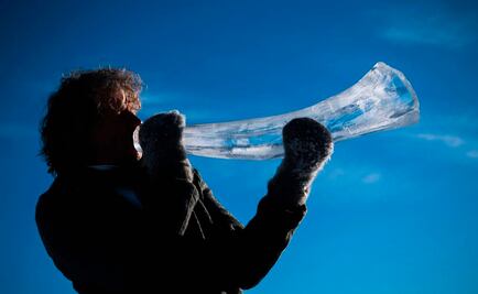 Instrumentos de hielo suenan en festival de Noruega