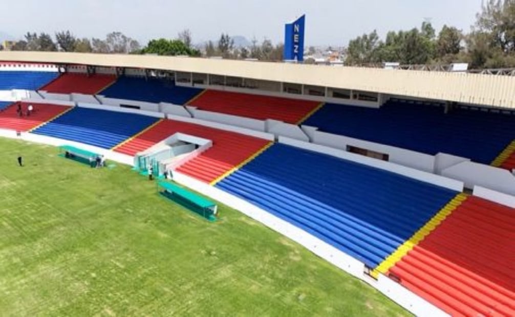 Recuperan el Estadio Neza 86; realizan trabajos de rehabilitación rumbo al Mundial 2026 en Nezahualcóyotl. Foto: Especial