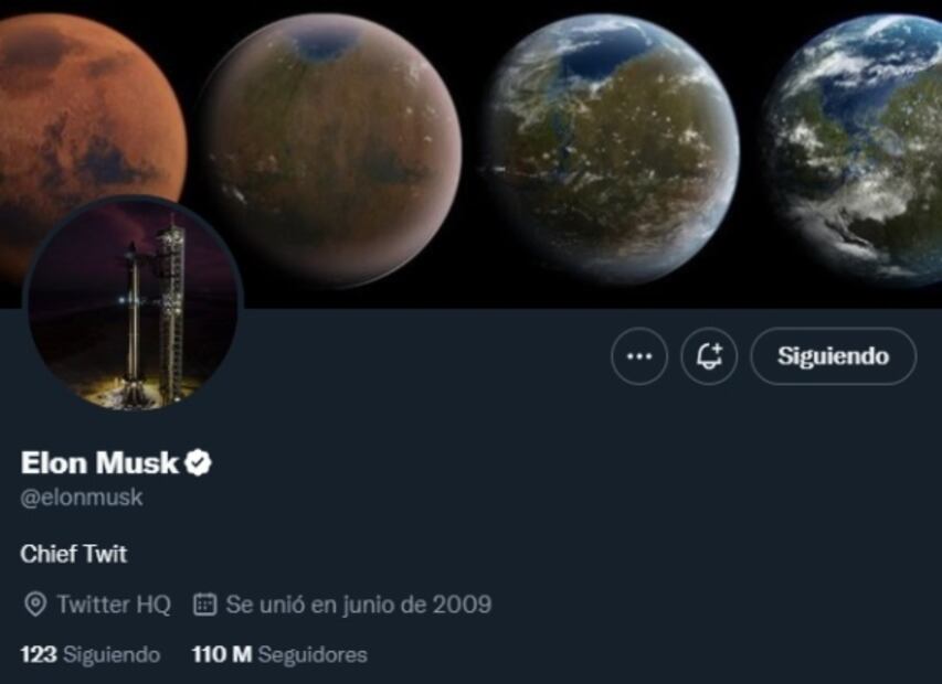 ​​​​​​​Elon Musk cambia su perfil de Twitter a dos días de que venza plazo para adquirir la red social